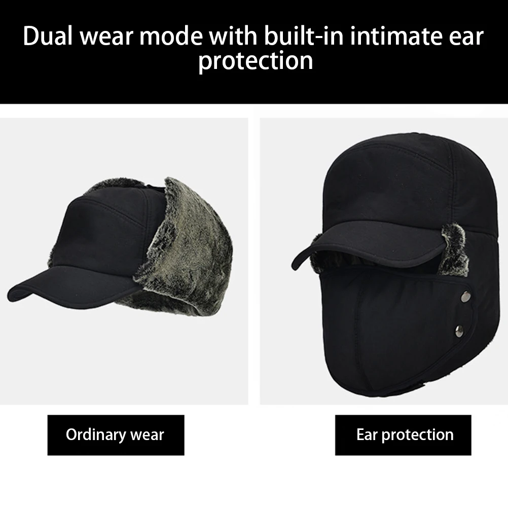 3 in 1 帽子 フルフェイスイヤーフラップ付き 冬用暖かい帽子 アウトドアスポーツ スキー用 冬用暖かい帽子 帽子