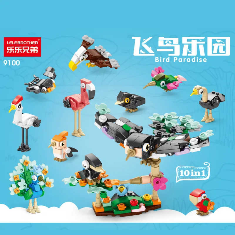 Adults Insert Animal Micro Building Blocks Construction Set for Children Boy 9 to 12 Year Old Gift Animals Mini Bricks Game Toy