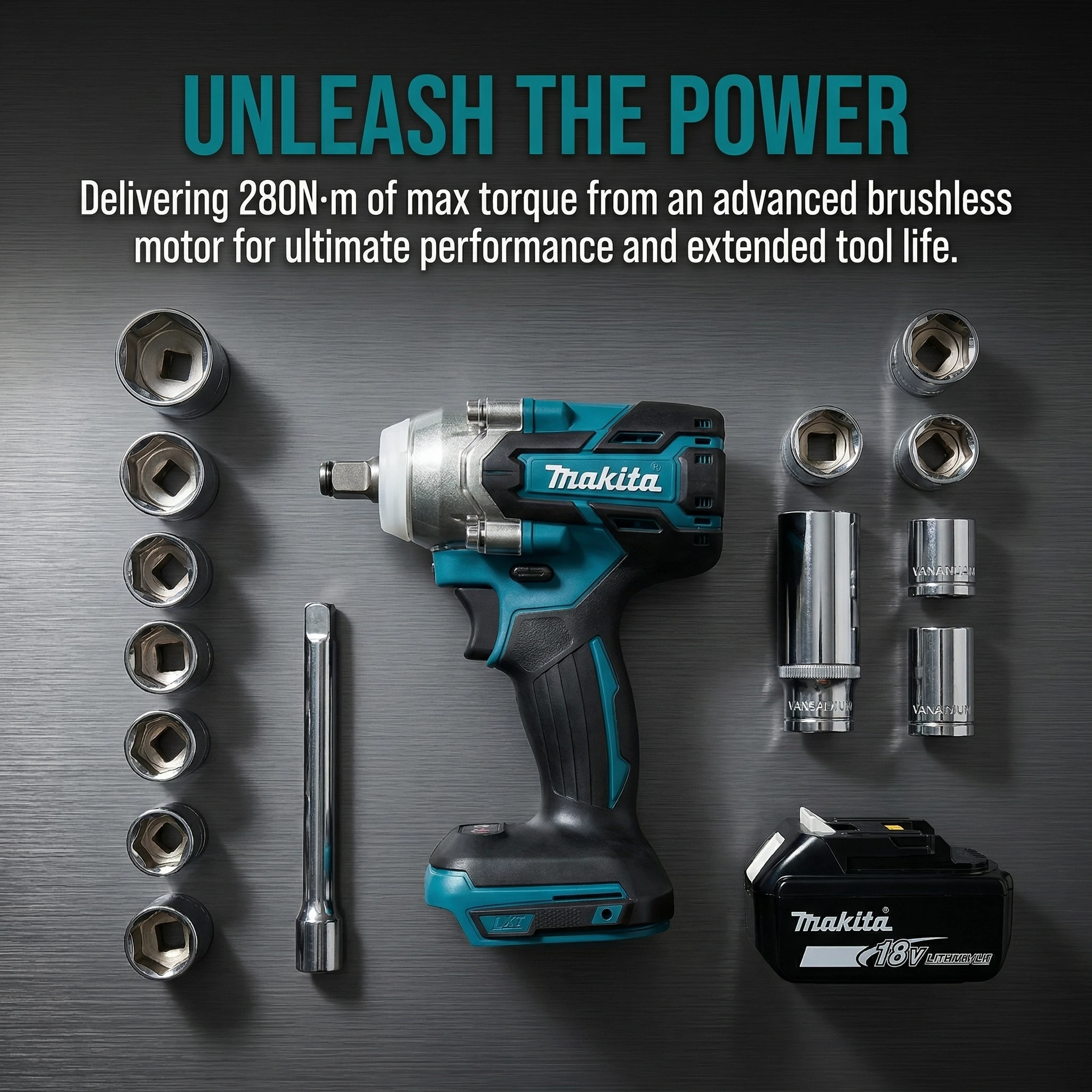 makita-dtw285-18v-brushless-cordless-impact-wrench-320nm-high-torque-1-2-electric-wrench-auto-repair-power-tool-for-battery