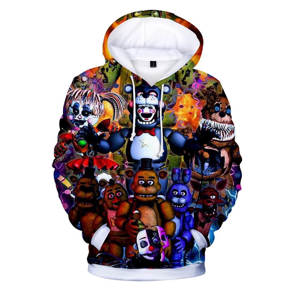 Autumn 3D Print Five Nights at FNAF Sweatshirt For Boys School Hoodies For FNAF Costume For Teens Sport Clothes Kids Tops Y2K