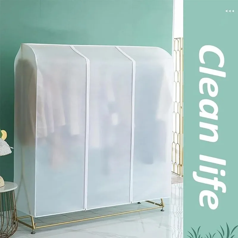Translucent Clothing Finish Bag New Modern Style Household Clothes Dust  Bedroom Floor-standing Clothes Hanger Dustproof Cover