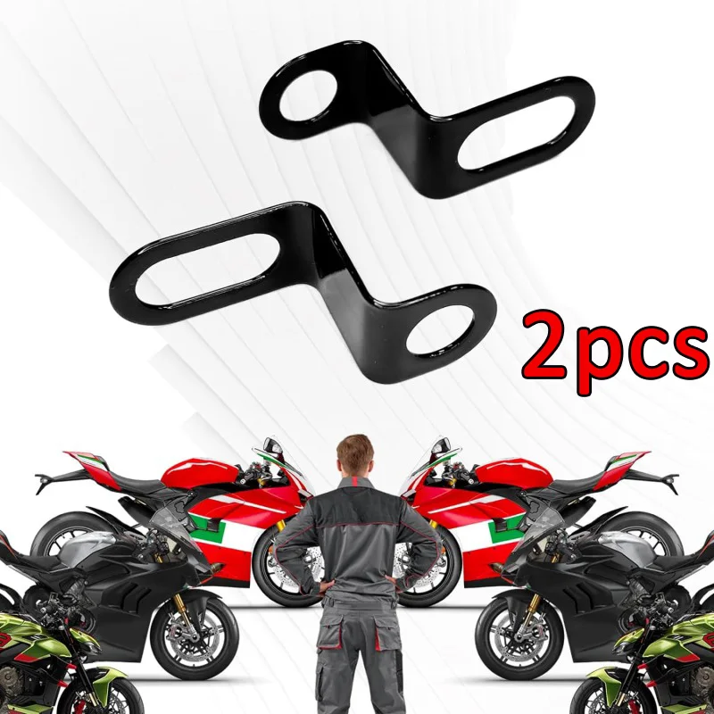 1 Pair Bicycle Motorcycle Relocation Rear Turn Signal Light Holder Metal Bracket Indicator Stand Black Mount Lamps Holder