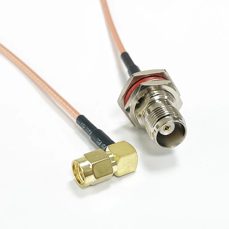 SMA Male Male Right Angle Male to TNC Female Bulkhead Pigtail Cable RG316 for Wireless Router