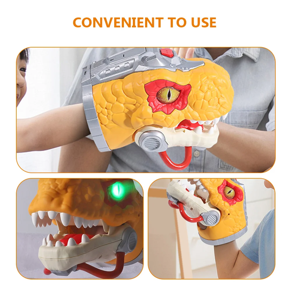 لعبة دمى اليد على شكل ديناصور للأطفال على شكل تنين حيوان واقعي