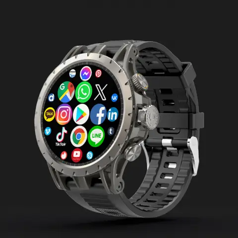 5G Full Netcom 스마트 시계 4G, 안드로이드 9.0 5MP 회전 카메라 GPS WIFI Google Play 스토어 영상 통화 SIM Smartwatch Men+Box