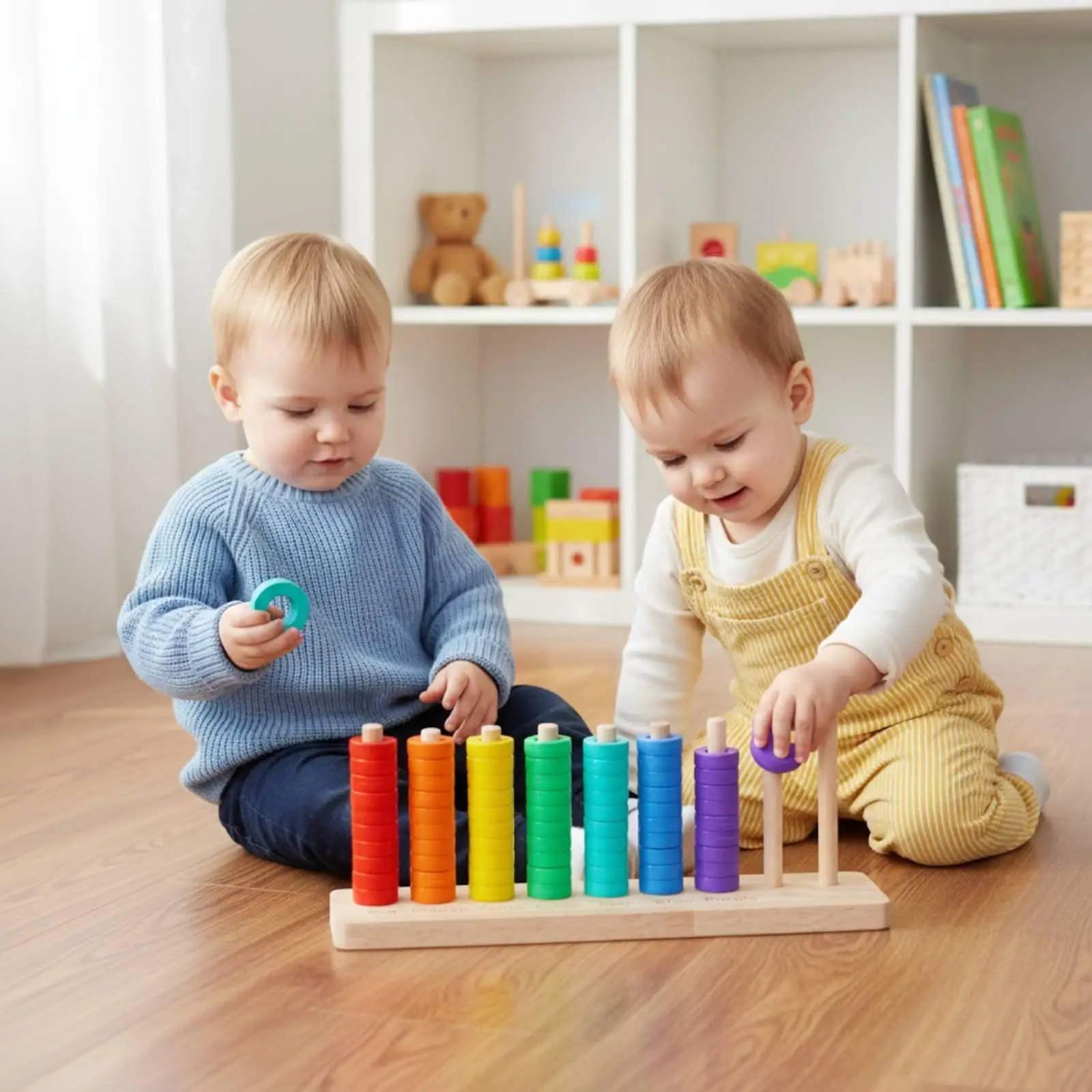 wooden-disc-stacking-toy-early-education-colorful-circle-stacker-stacking-game-fine-motor-skill-development-wooden-color-sorting