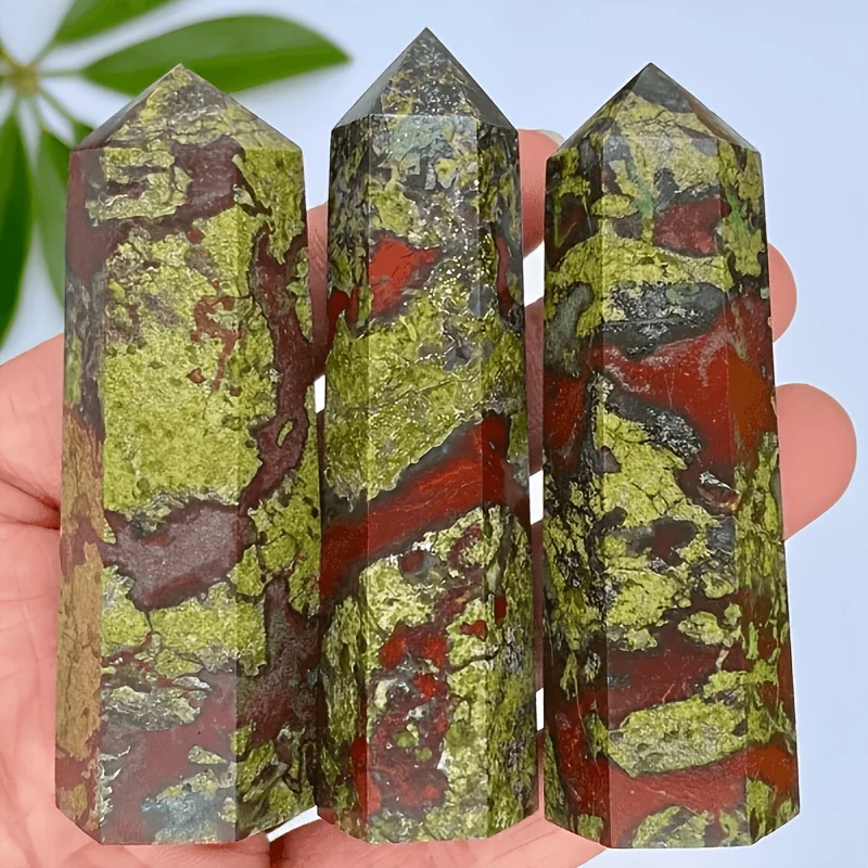 1pc Bloodstone Obelisk Tower, natural Point Crystal Tower, Suitable for Home Decoration Crystal Decoration, Gifts for Collectors