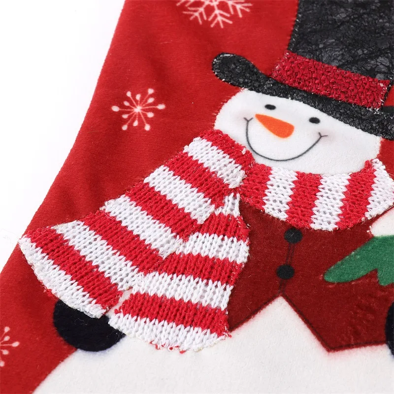 

Christmas Velvet Socks Pendant Decoration Santa Claus Snowman Design New Holiday Gift Bags Decorations