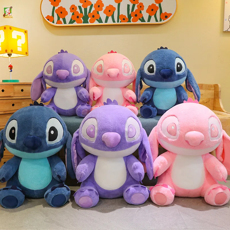 

Kawaii Disney Lilo & Stitch Плюшевая игрушка Kawaii Мягкая синяя фиолетовая розовая эльф Disney Lilo & Stitch Мягкая кукла Аниме Фильм Рождественский подарок