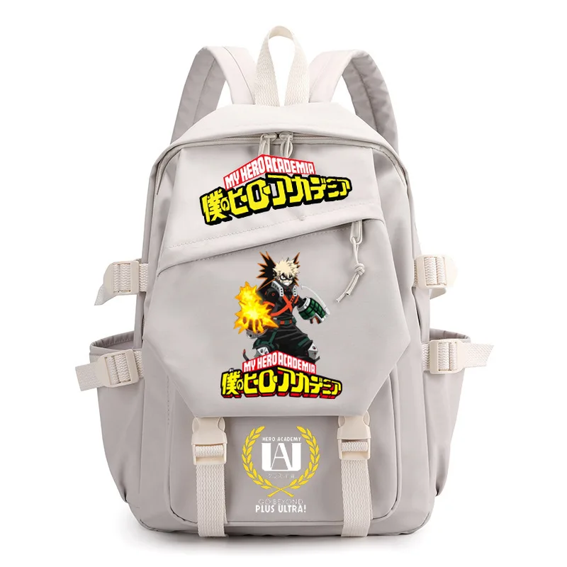 Ransel Anime Kartun My Hero Academia Tas Sekolah Siswa Anak Laki-laki Perempuan Tas Sekolah Ransel Kasual Tahan Air Oxford Pria Wanita