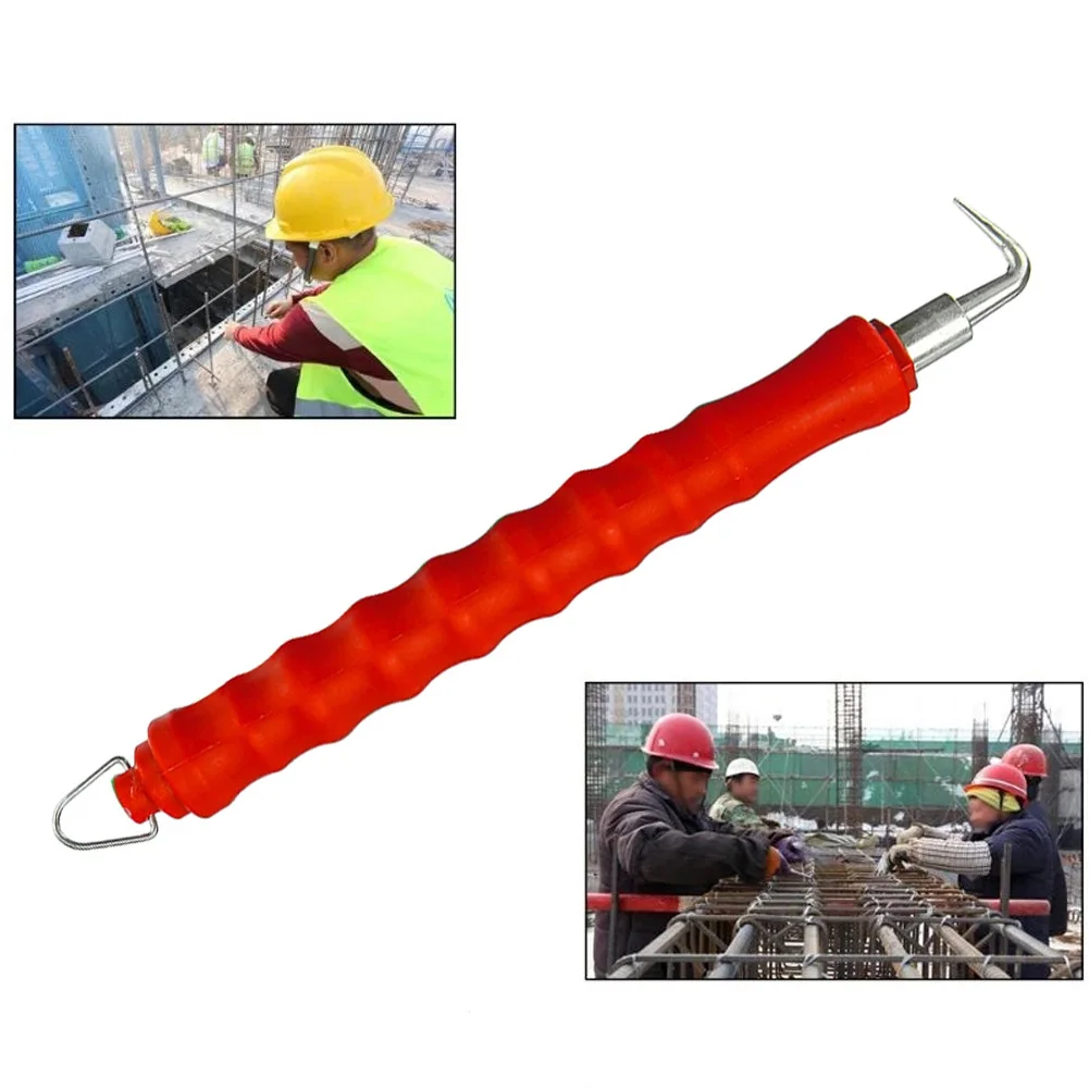 

Rebar Binder Steel Wire Twister Construction 300mm Non-slip Handle Rebar Tying Semi-automatic Straight Hook Farm Working