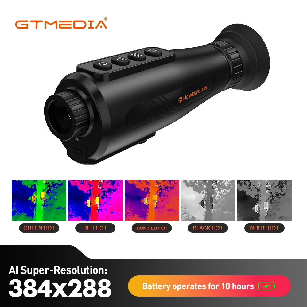 

GTMEDIA Thermal Imager AI15 Hunting Thermal Imaging Monocular Affordable Night Vision Scope Infrared Thermal Camera Telescope