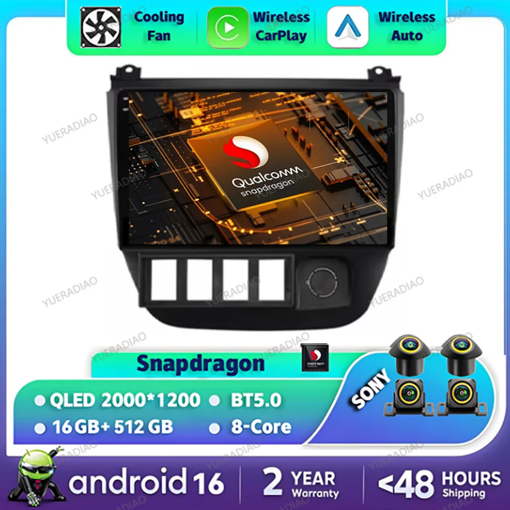 Rádio Automotivo Android 16 para Fiat Strada Idea e CHANGAN S460 2011 - 2013, Unidade Principal Multimídia, Reprodutor de Vídeo Estéreo, Bluetooth 2DIN, GPS NAVI