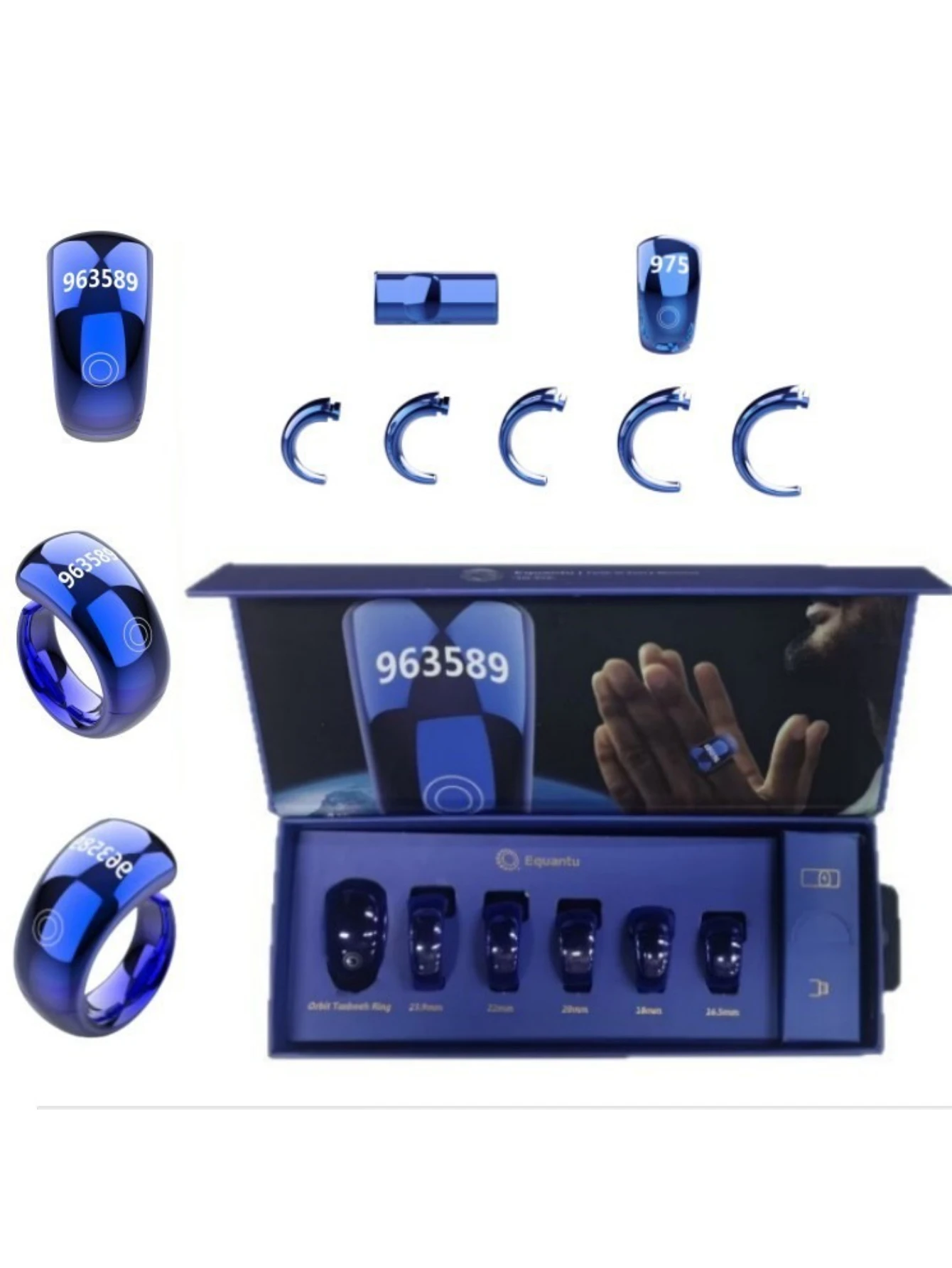 

Cross border smart ring touch counter reading counter OLED screen digital display ring multi-color optional counter