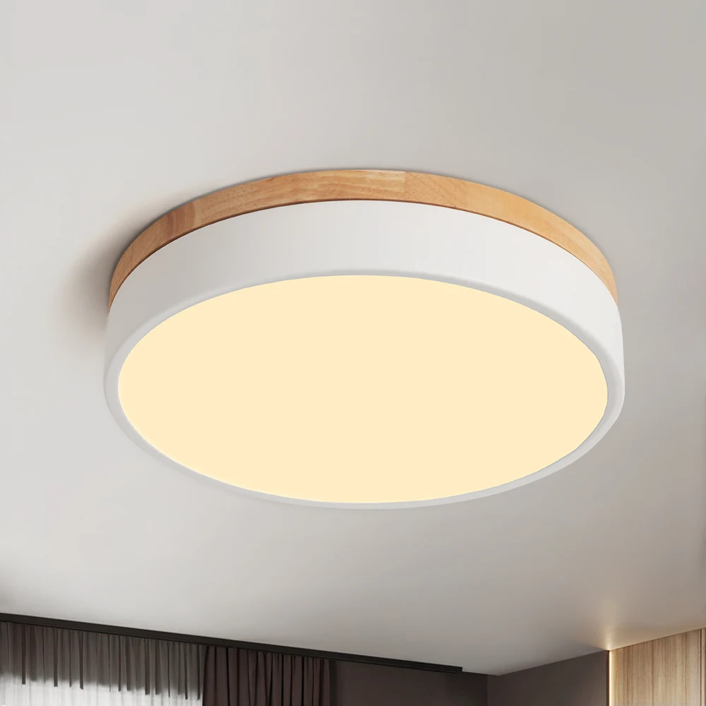 Imagem -06 - Modern Wooden Led Teto Lâmpada Simples Lustre Minimalista Pendant Light Quarto Living Sala de Jantar Bathroom Fixture 30w