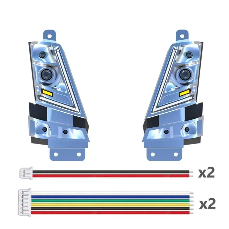 LED 1 Set Simulation Plastic Headlight Module for 1/14 Tamiya RC Truck VOLVO FH16 56360 Diy Parts Toys