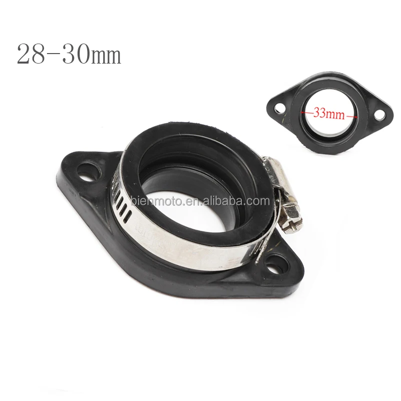 Tubo de entrada do adaptador do carburador da motocicleta, Carb Pit Dirt Bike, PWK 21mm, 24mm, 26mm, 28mm, 30mm, 32mm, 34mm, TM28 mm, 32mm, 34