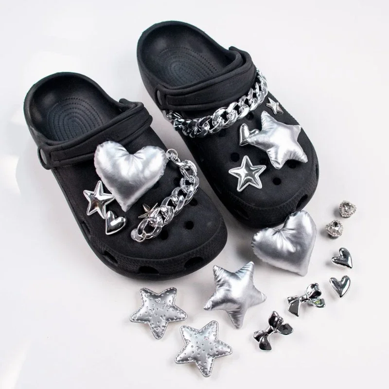 

Quality Rhinestone Charms for Crocs Elegant All-match Shoe Charms Designer Fashion Bow-knot Sandals Accessories Whole Set DIY