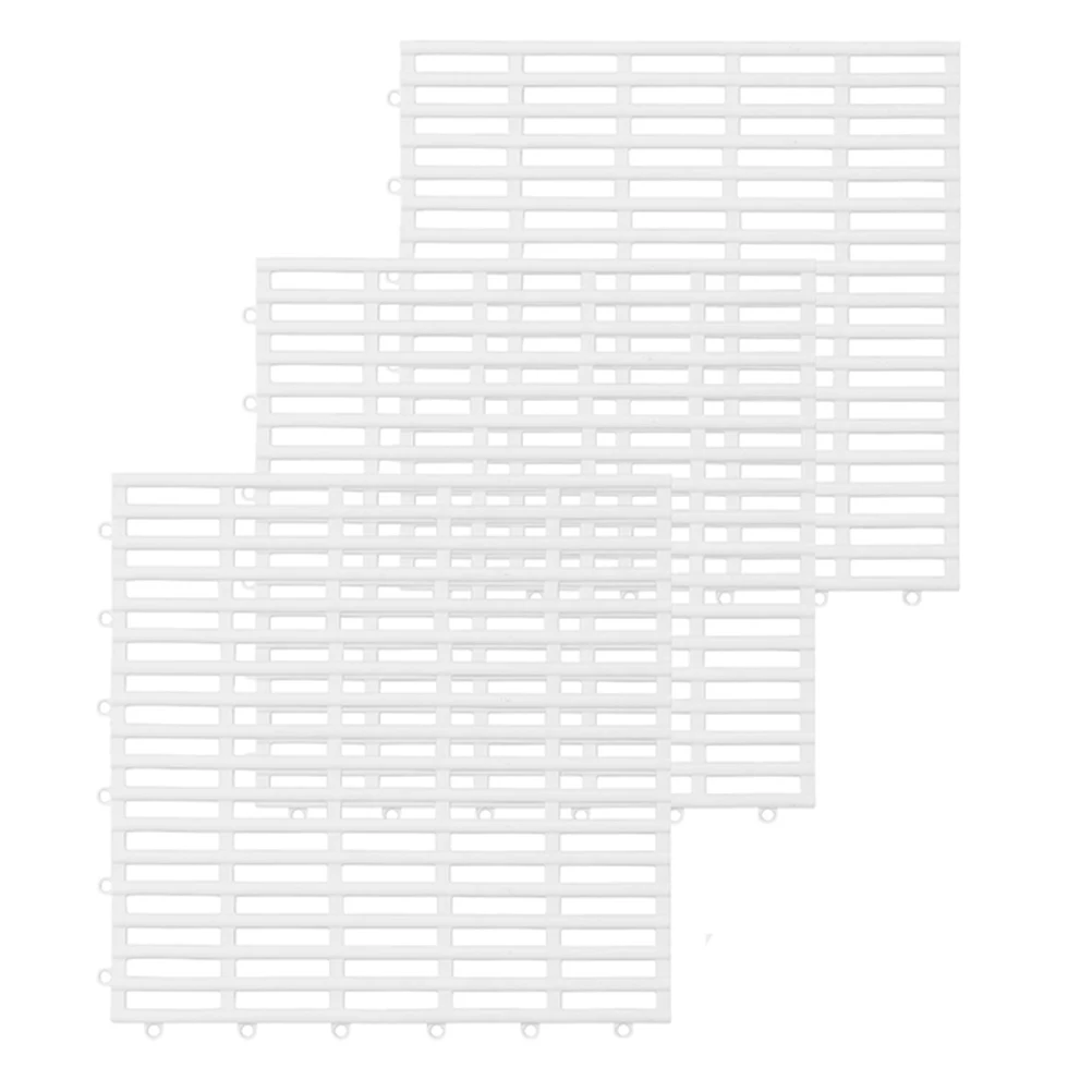 

4 Pcs Non Slip Bathroom Mats Waterproof Tpe Floor Decor White Doormat Office Anti Skid Pad Bathrooms Safe Reusable Longtime