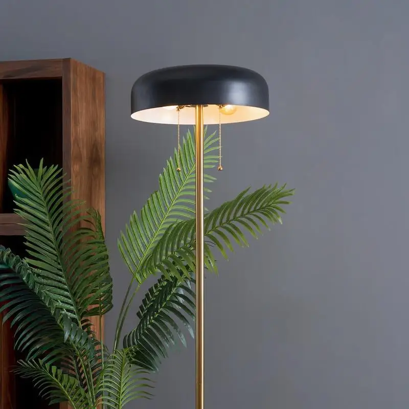 مصباح أرضي حديث لغرفة المعيشة، ضوء زاوية طويل أبيض وأسود لغرفة النوم والمكتب، إضاءة أنيقة 110-120 فولت #4