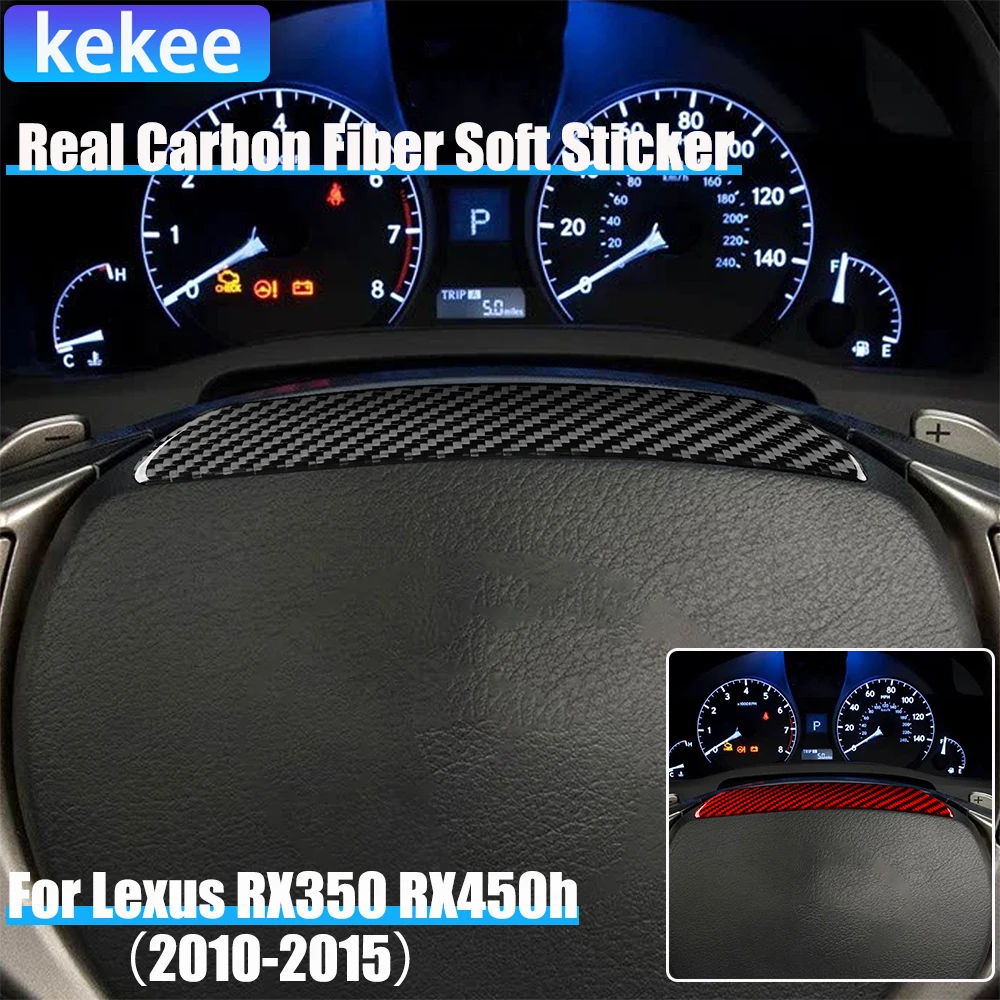 

Real Carbon Fiber Car Accessories Driver Wheel Decorative Panel Cover Soft Sticker For Lexus RX350 RX450h 2013 2014 2015