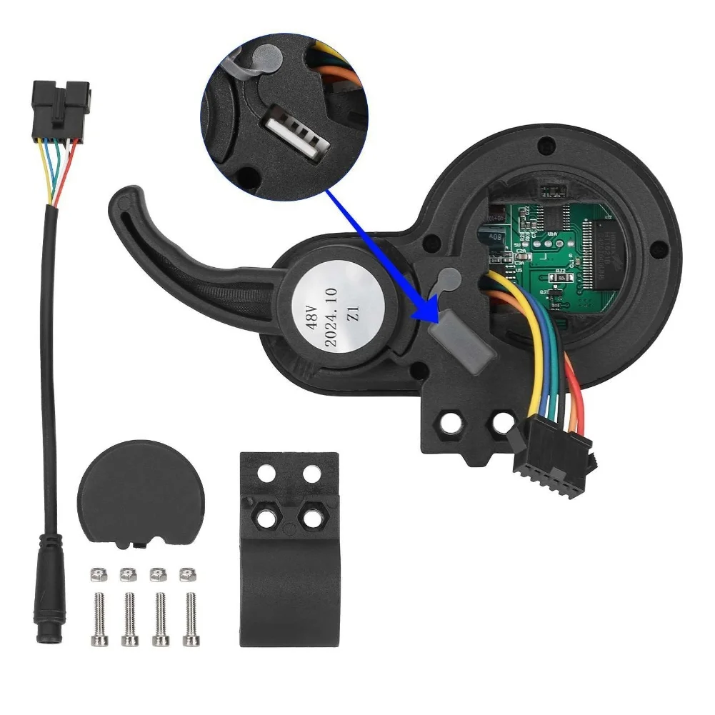 /Digital /LED /Display Meter 6 Pin Waterproof Connector For 36V 48V 52V 60V Electric Scooter Battery Voltage Monitor Gauge Black