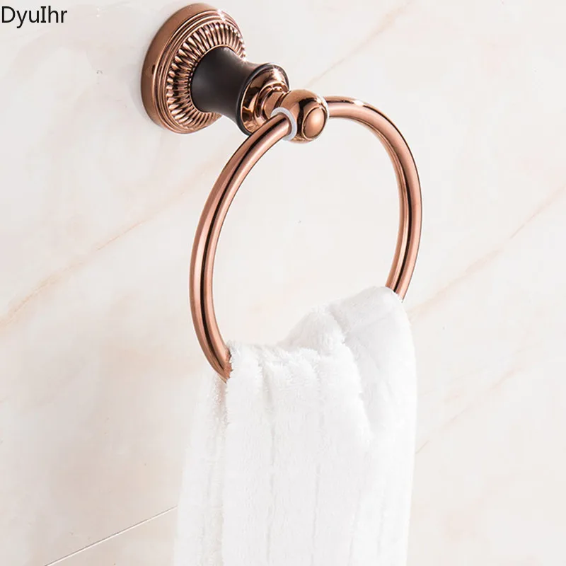 American rose gold bathroom towel ring European gold towel ring round antique black antique towel ring DyuIhr hand towel holder