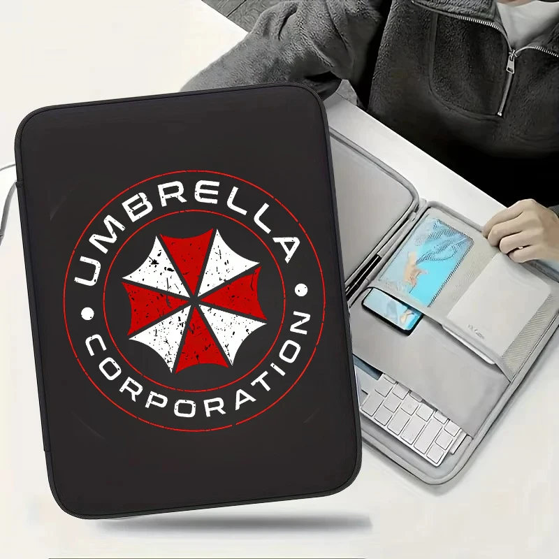UMBRELLA CORPORATION PU Leather Laptop Sleeve Bag Resident Evil Water Resistant Notebook Protective Case 11/13Inch Laptop Bags