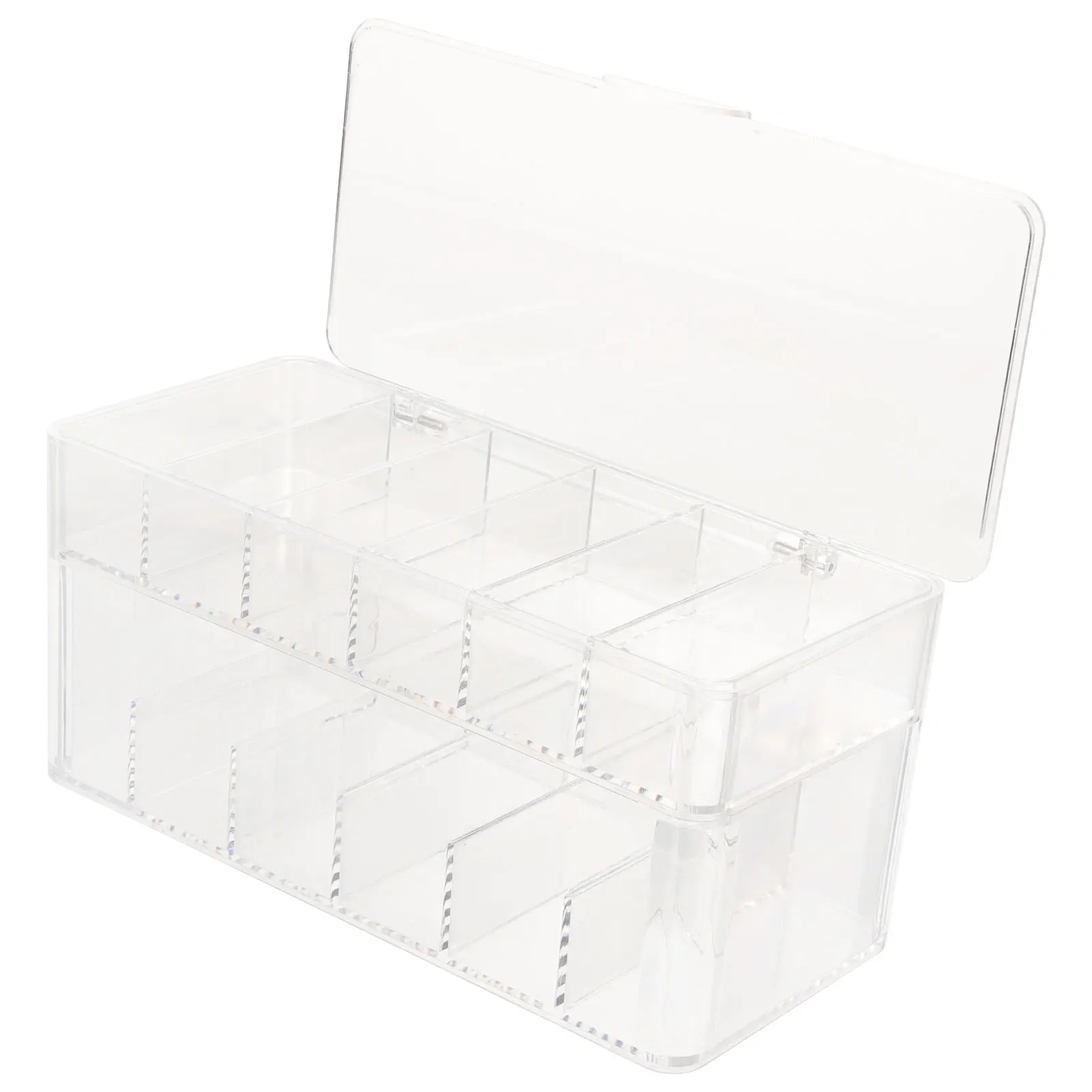 

Double Layer Cable ganizer Storage Box Phone Cord Large Capacity Multi Compartments Dust Proof Portable Desk Tidy Wire