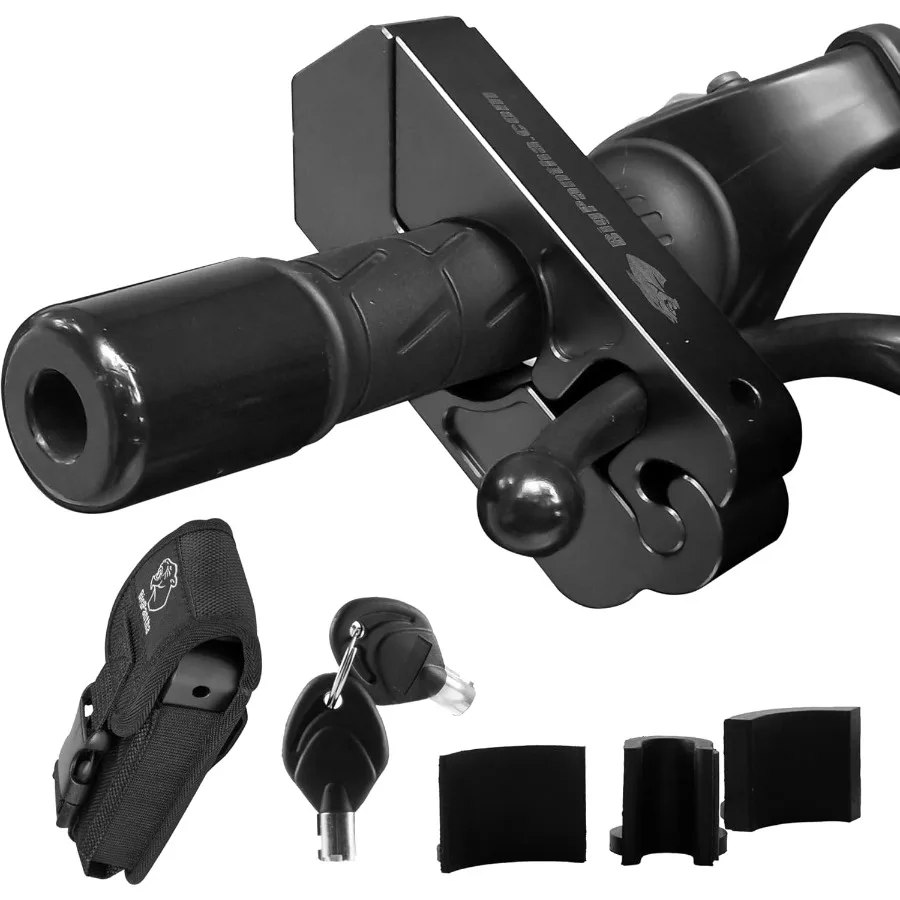 

Heavy Duty Motorcycle Grip Lock for Secure Bike Scooter Moped or ATV Protection Quick 5Second Installation AntiTheft Handlebar
