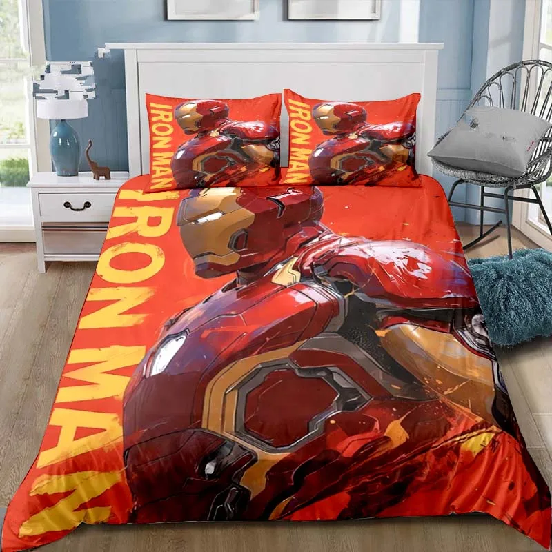 Imagem -03 - Iron Man 3d Impressão Bedding Grupo Fronha Quilt Cover Marvel Fans Gift Decoração para Casa Tony Stark