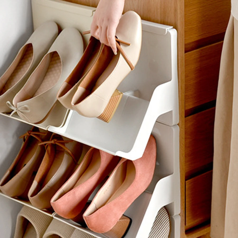 

Multi Layer Shoe Rack PP Material Anti Slip Stable Storage Organizer Space Saving Stackable Combine Shoes Stand Footwear