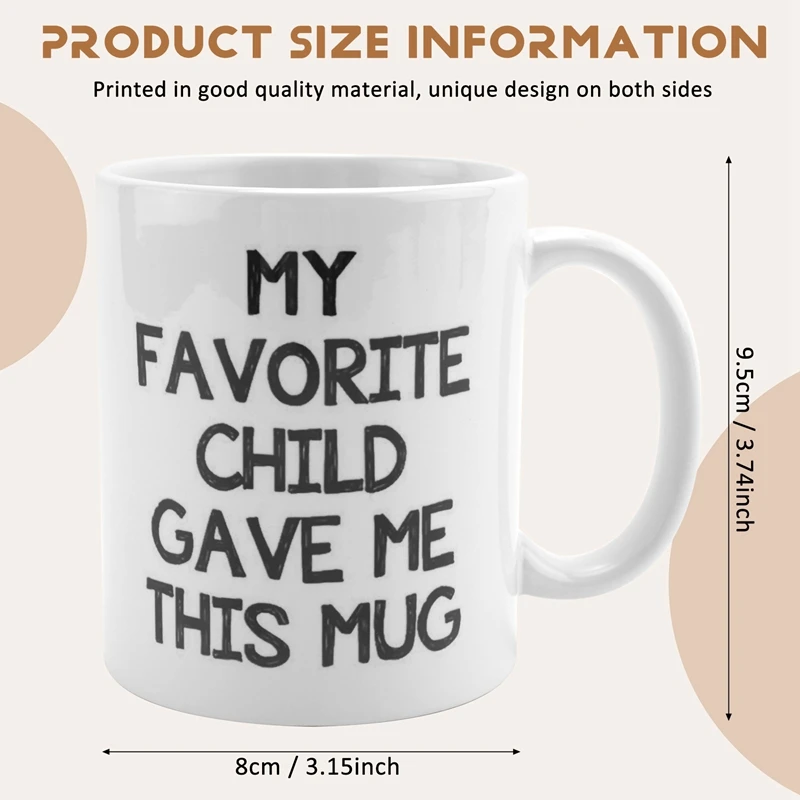 WISH My Favorite Child Gave Me This Funny Coffee Mug - Лучшие рождественские подарки для мамы и папы - идея подарка на Рождество Gag From Daughter, Son