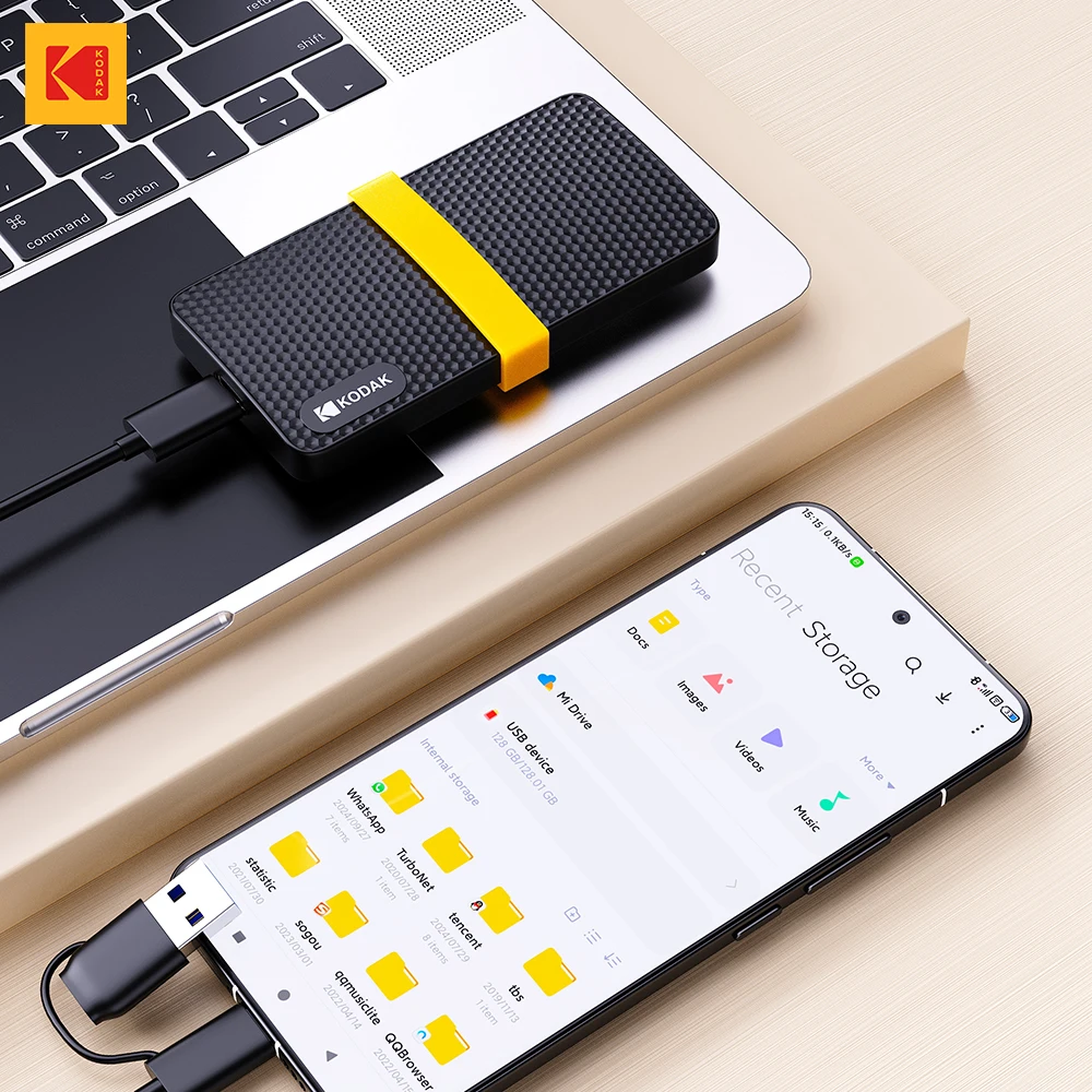 外付けハードディスク・ドライブ KODAK Portable SSD X200 512GB KODAK portable SSD X200 | KodakFlash