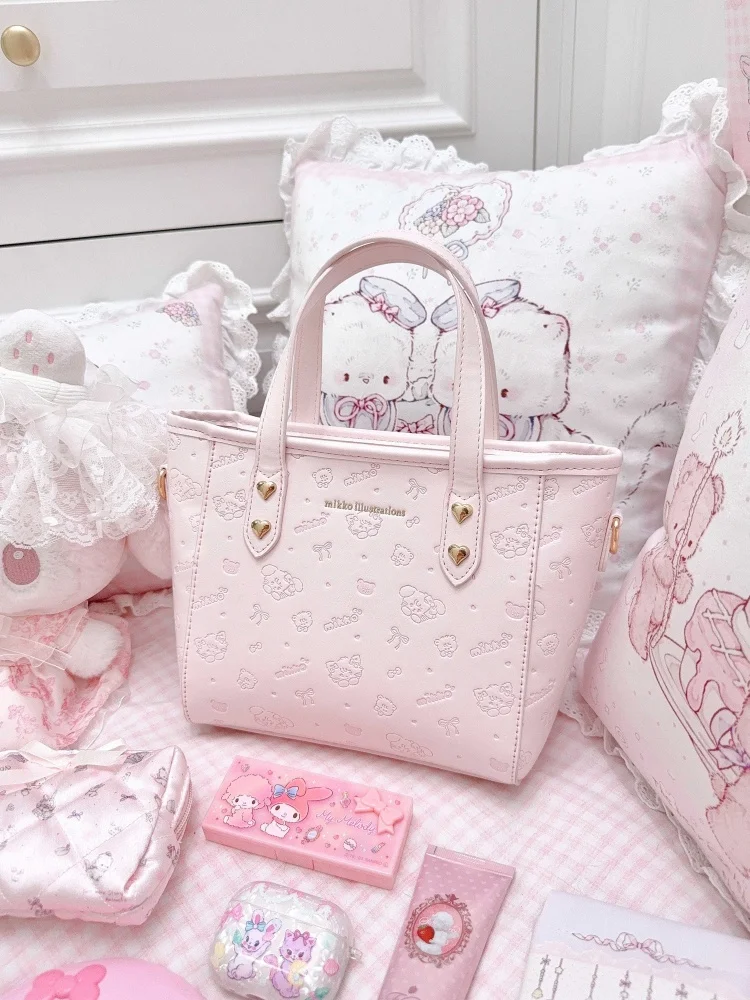 

Оригинальная сумка-корзина Mikko для милых девочек, сумка Boston, сумка-тоут с милым котенком и кроликом, ручная диагональная пригородная сумка для девочек, рождественский подарок