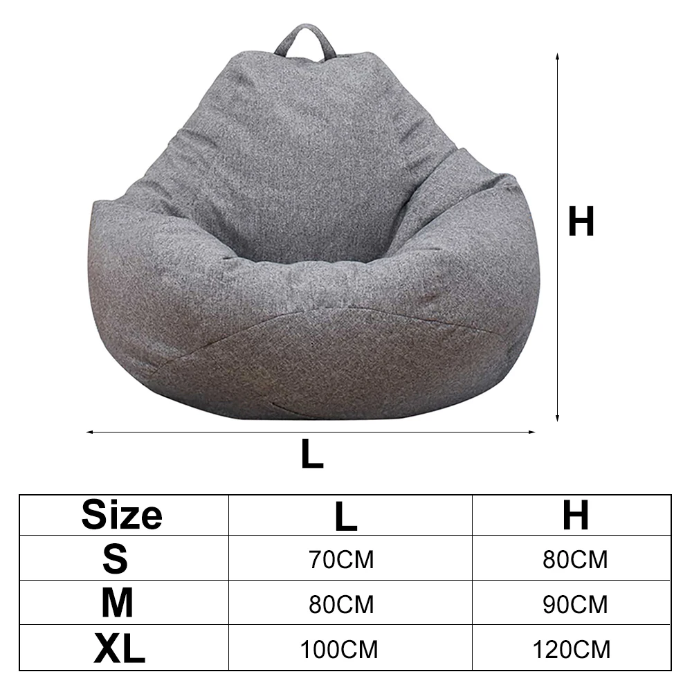 Bean Bag Sofa Chairs Covers Without Filler Lazy Sofas Chair Fruniture Couch Living Room Bedroom Home Tatami Lounger Seat