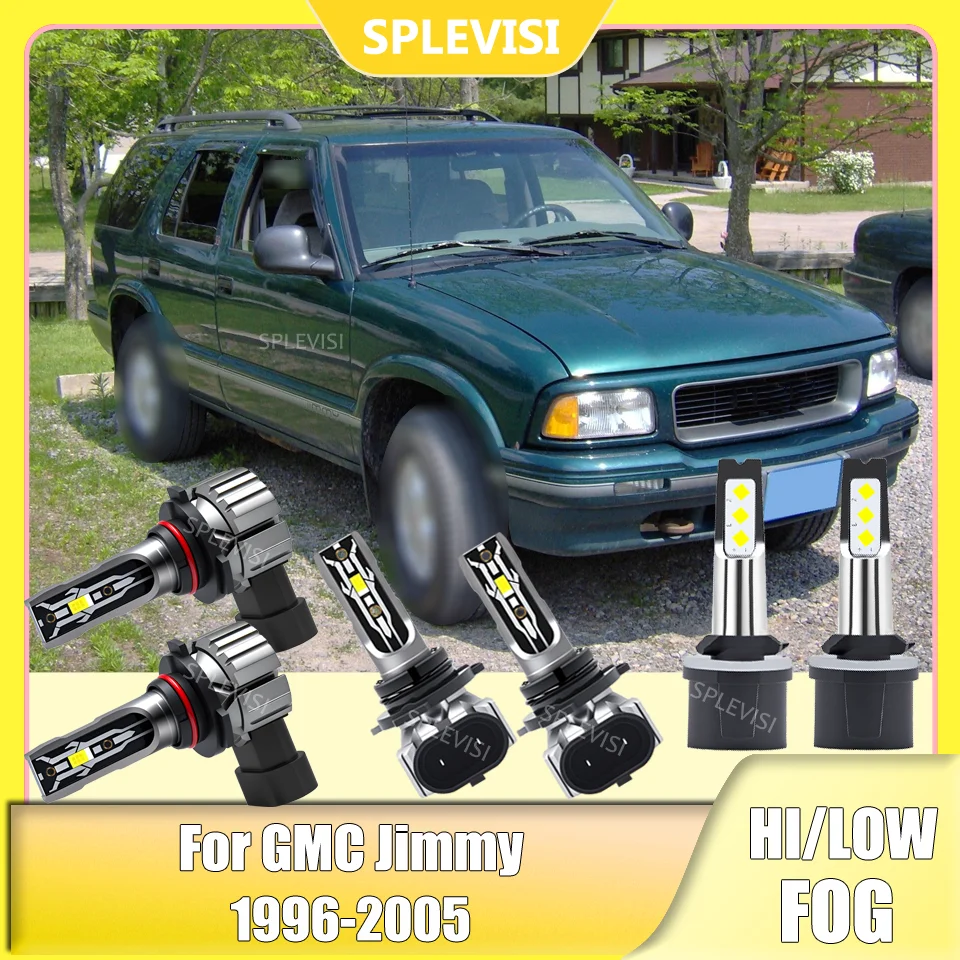 

Plug&Play Front Lamp 6000k White Color Car Headlight Foglight For GMC Jimmy 1996 1997 1998 1999 2000 2001 2002 2003 2004 2005