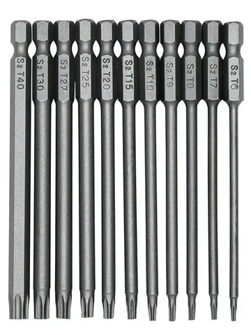 11PCS Torx 헤드 스크루 드라이버 비트 세트 자기 1/4 