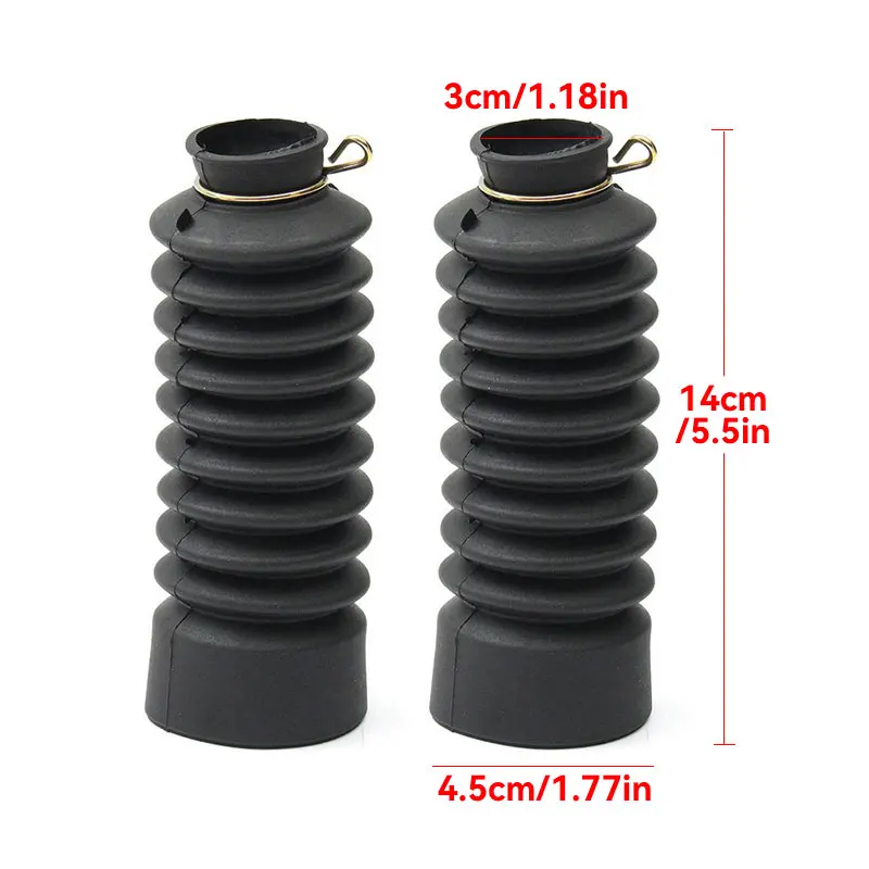 

2Pcs Motorcycle Front Fork Dust Proof Sleeve Protector Damping Rubber Shock Absorber Dust Cover Gaiters Gators Boots Universal