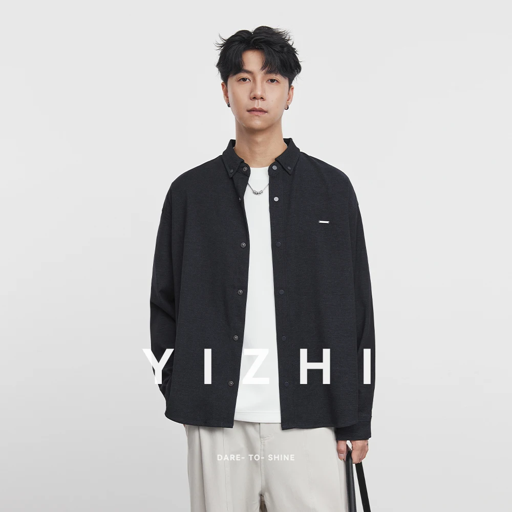 

Fashion Men's Long Sleeve Shirt 2025 Spring and Autumn New All-match Loose Casual Lapel Shirt Korean Style Urban Youth Jacket