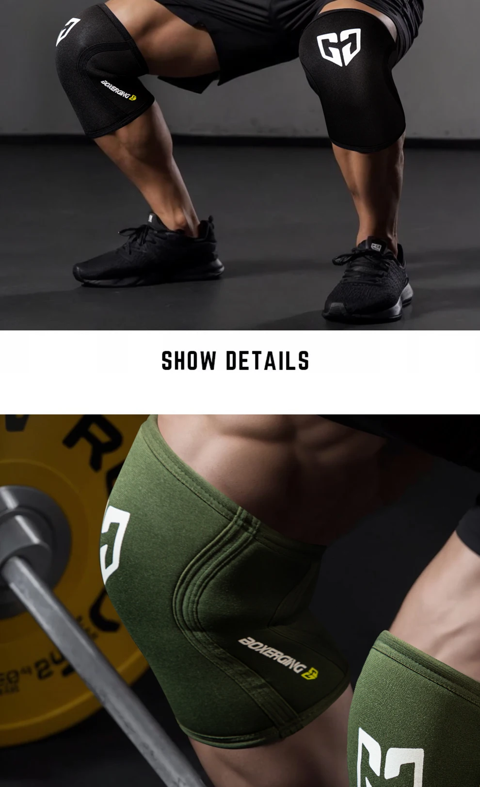 1 Paar Sport-Knieschützer, Kompression, Kniebeugen, Gewichtheben, unter Druck, Crossfit, Training, Knieschützer, Unterstützung für Damen und Herren, Knieschutz – Detail 8