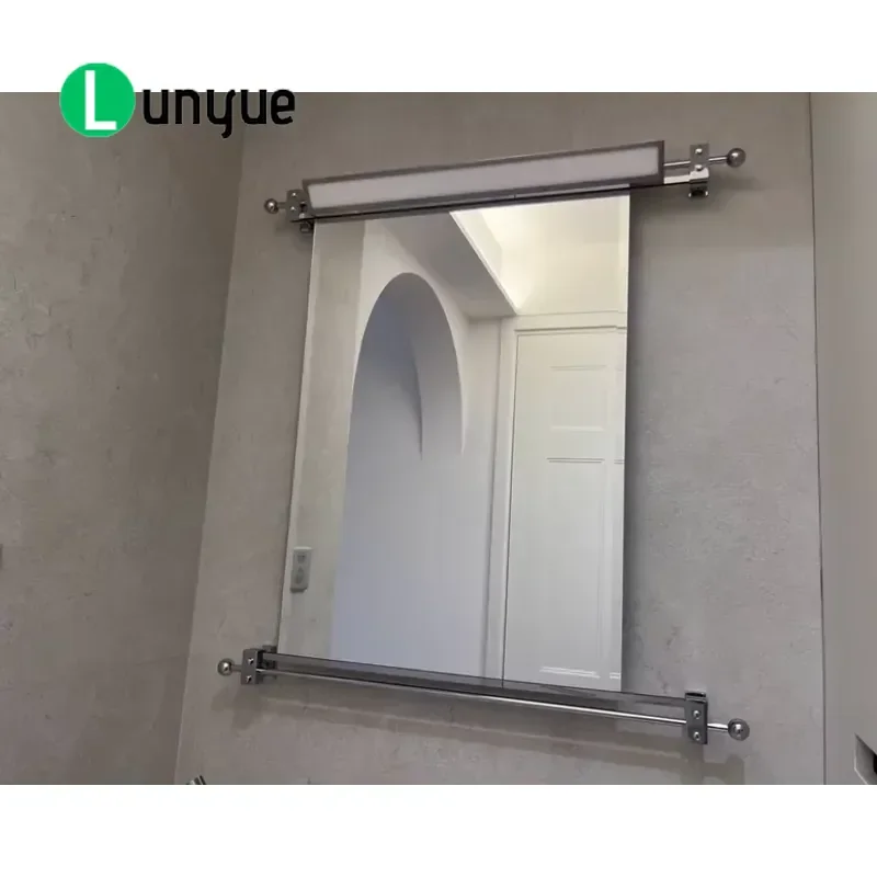 Creative Stainless Steel Optical Axis Mirror Bathroom Vanity Lamp Ultra Clear Glass Wall Light for Modern Home Decor Lighting