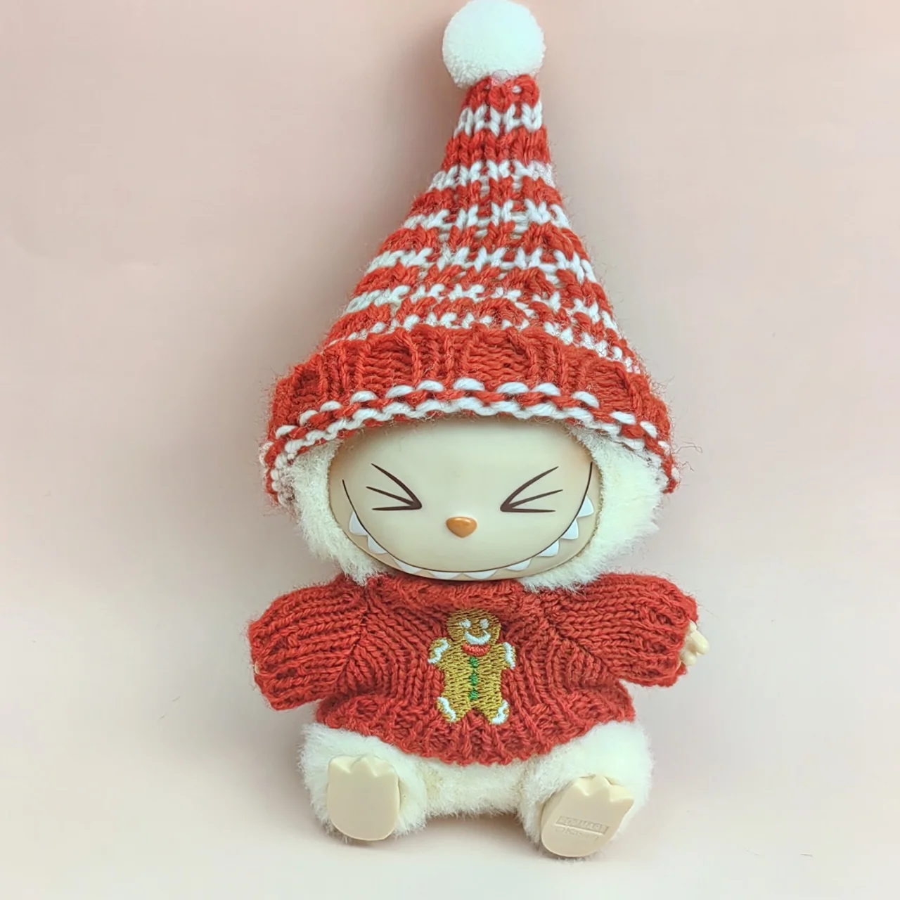 Mini Poppenkleding Outfit Accessoires Voor Labubu Idol V1 V2 Kerst Cookie Man Trui Hoed Nieuwjaar Kleding Cadeau