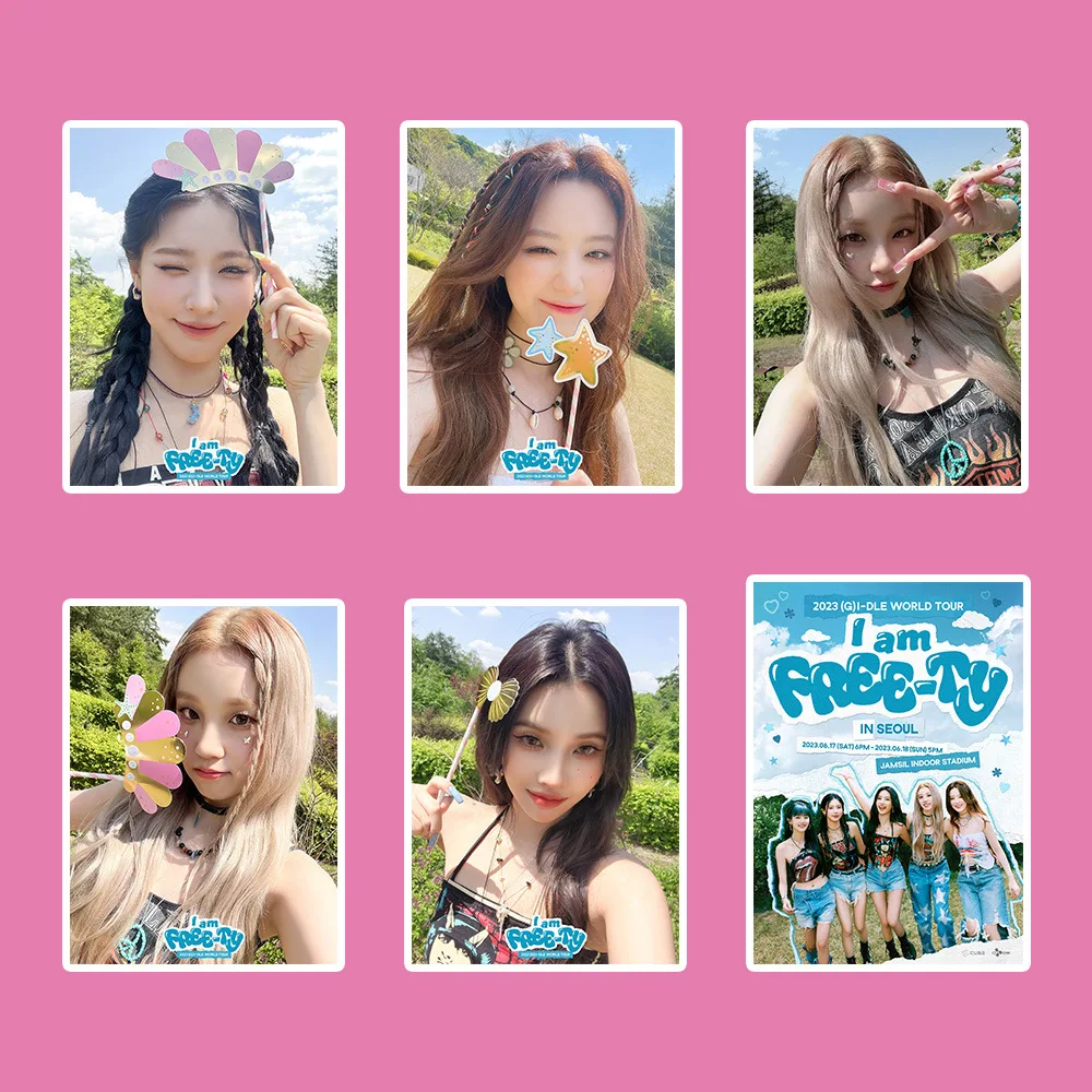 KPOP G-IDLE Adesivos Álbum, Grosso Cartão Fotográfico Adesivos, Cartões DIY, Coleção YUQI Fans, Novo, Eu Sou FREE-TY, 95Pcs Set