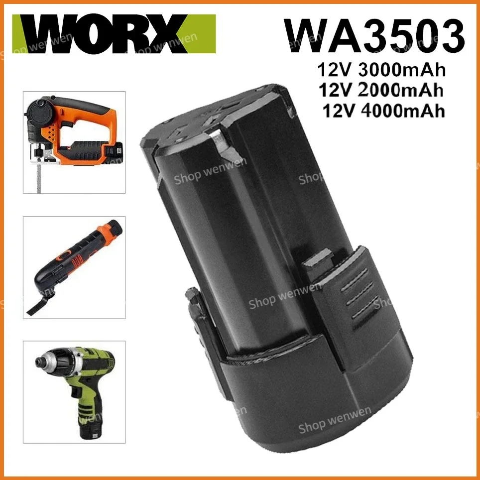 

3.0Ah 12V Battery for Worx WA3504 WA3505 WA3509 WA3553 for Rockwell RW9300 Li-ion Rechargeable Power Tool Battery