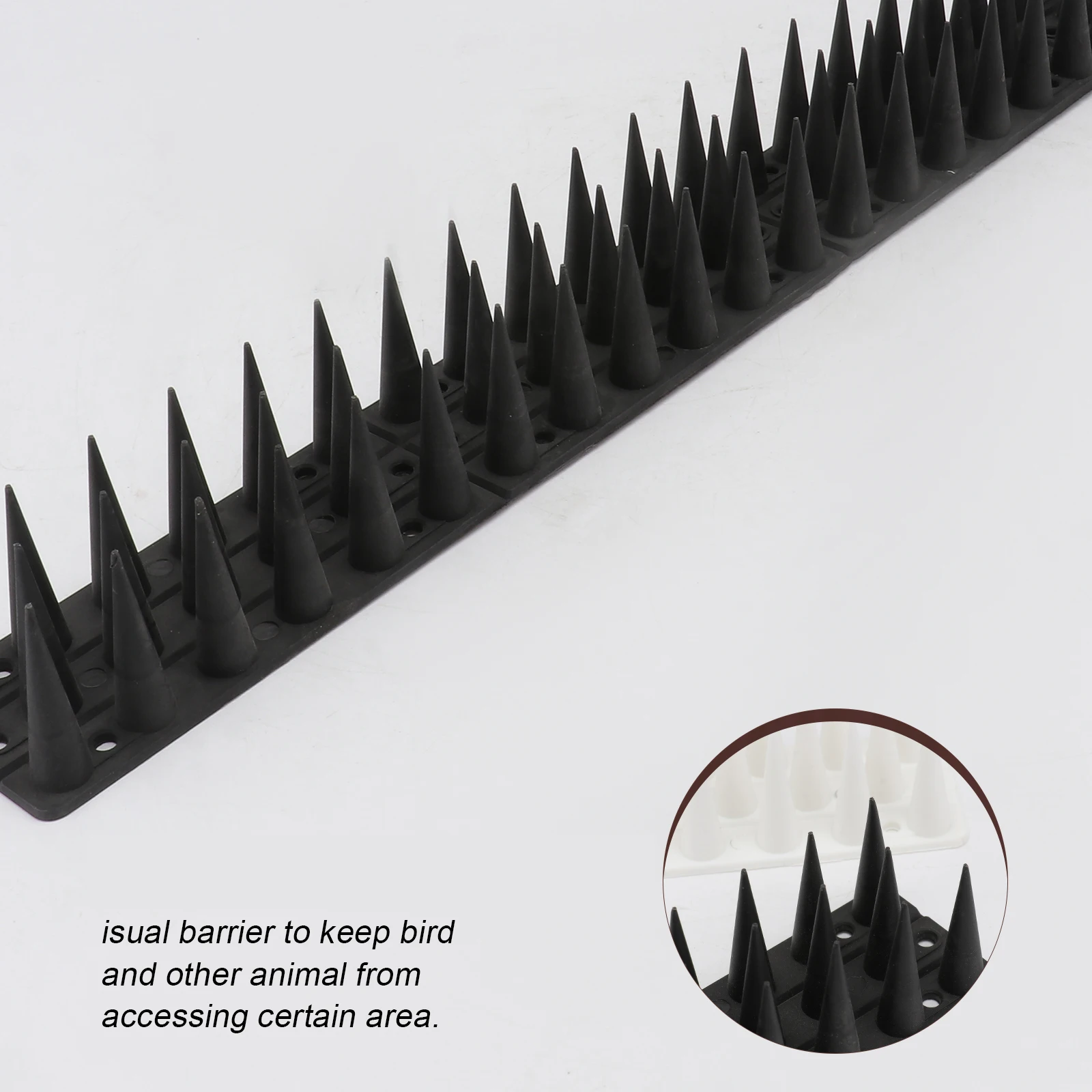 

8set Anti Bird Spike Premium Plastic Spikes for Roof Fence Garden Pigeon Tool Visual Barrier Home Security Temperature Resistant