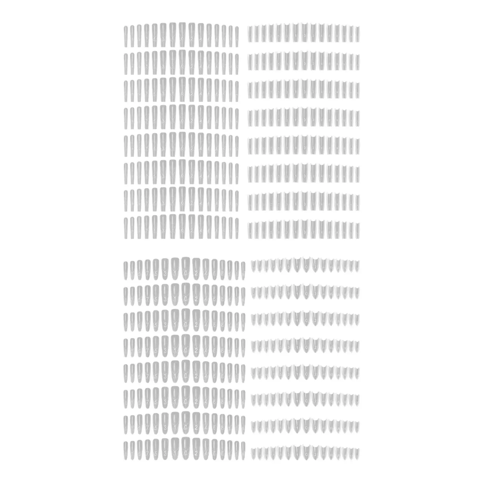 

240Pcs Nail Tips Styling for Women Clear Home Use for Beginner Manicure Tool