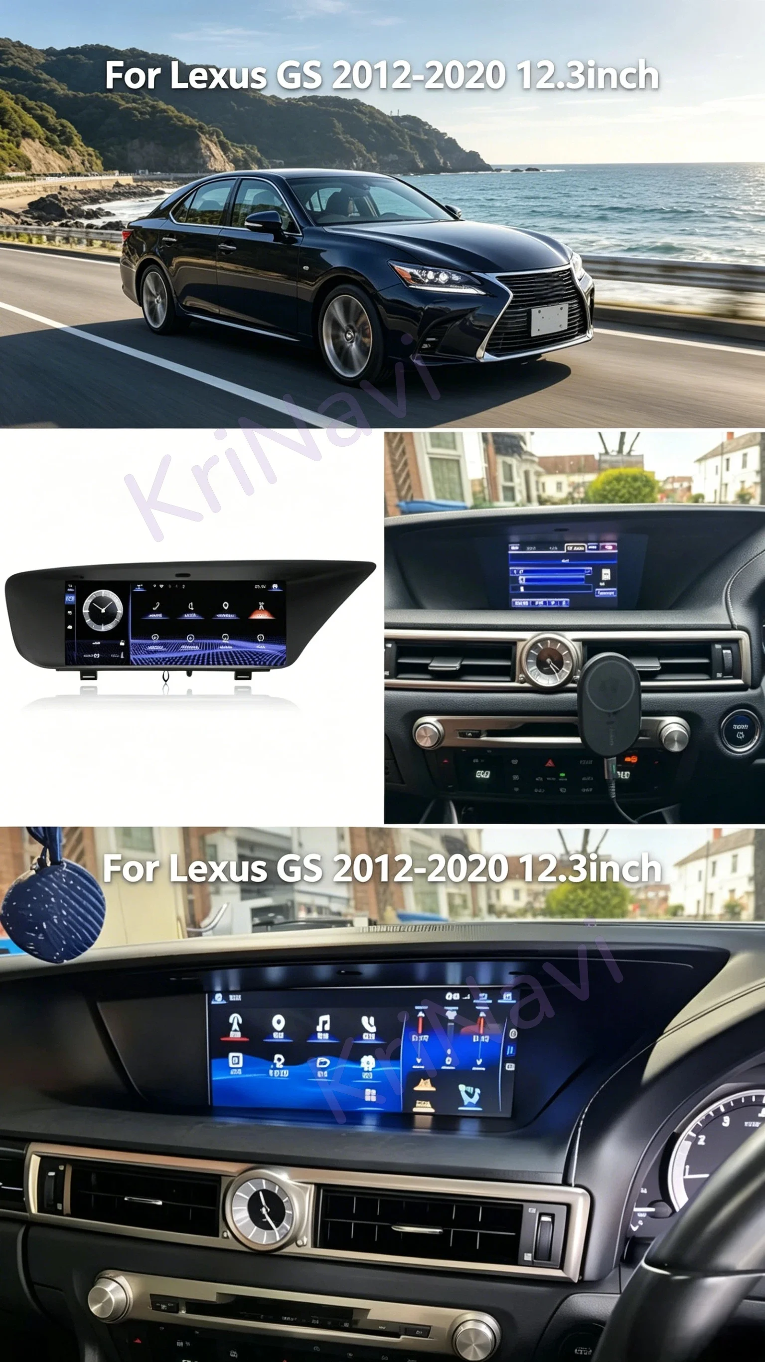 For Lexus GS GS250 GS300 GS350 GS300h GS450h GS200T Android 13 GPS Radio Multimedia Player Navi Wireless Carplay OEM Menu   5.0