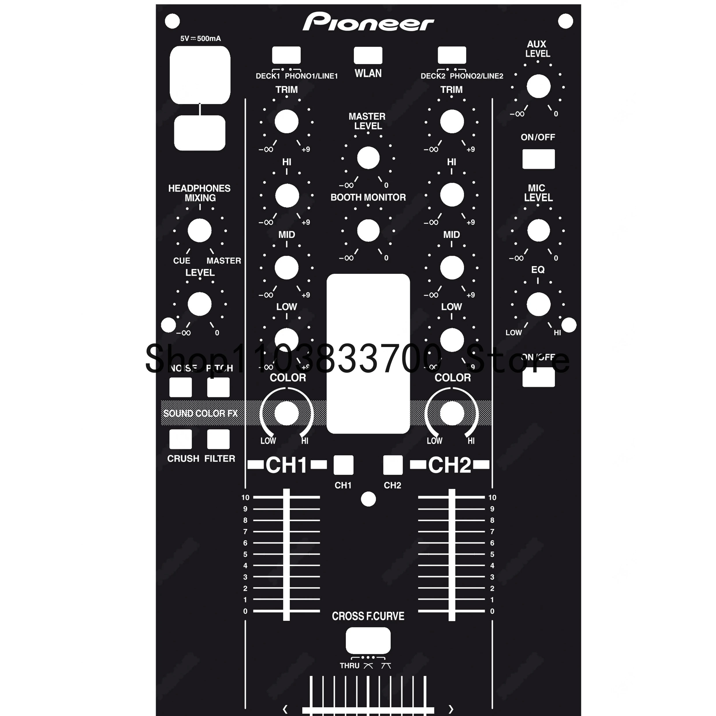 

XDJ-R1 Skin DJ Controller Panel Mask Красочная пленка, настраиваемая