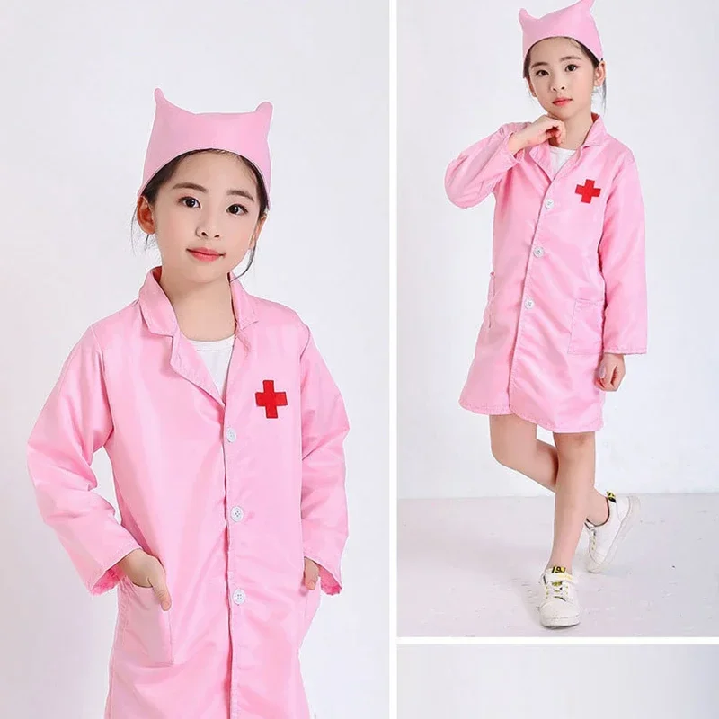 Kids Cosplay Clothes Boys Girls Doctor Nurse Uniforms Fancy toddler Christmas Xmas Role Play Costumes Party Wear doctor gown